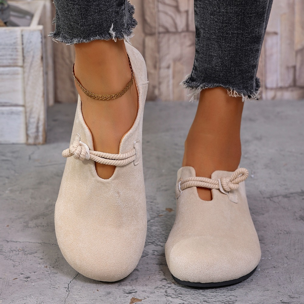 Heels - Women Flat Loafers Round Toe Knotted