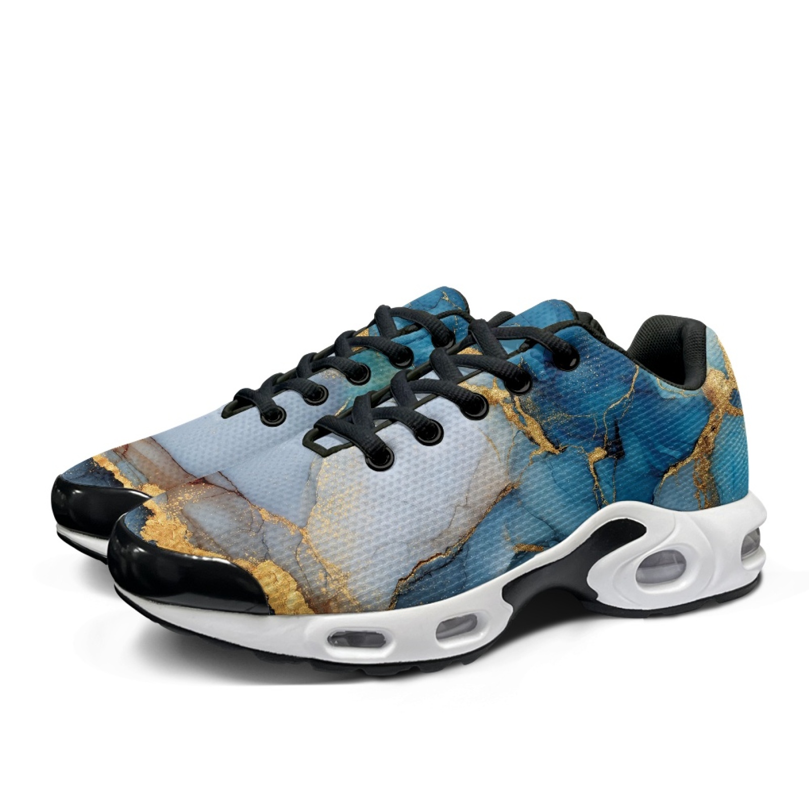 PENSTROLL Blue Gold Vein Tenni - Air Cushion Jogger Shoes Men review and price