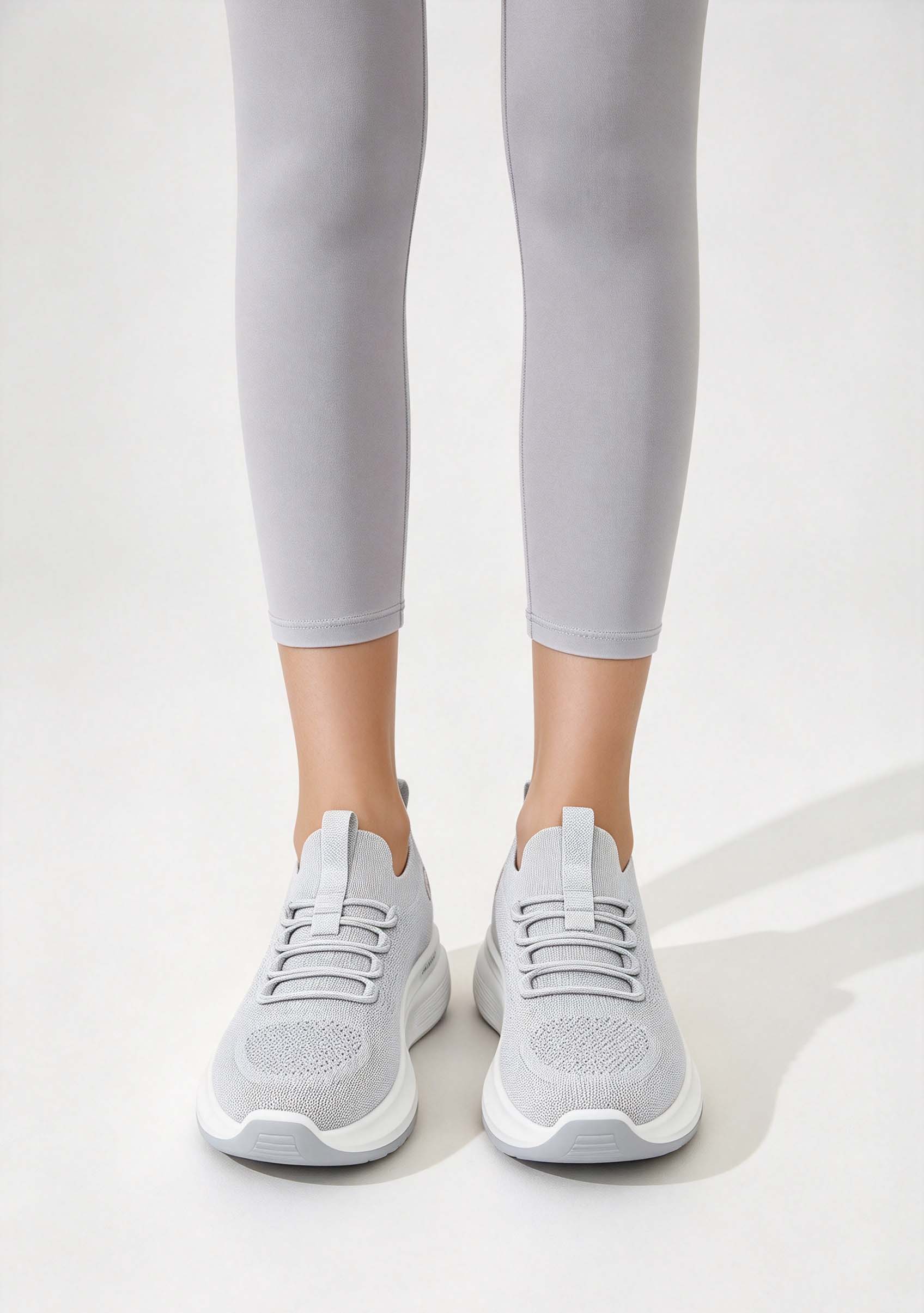 Women's Knit Platform Walking  - Knit Fabric Lace Up Sneakers review and price