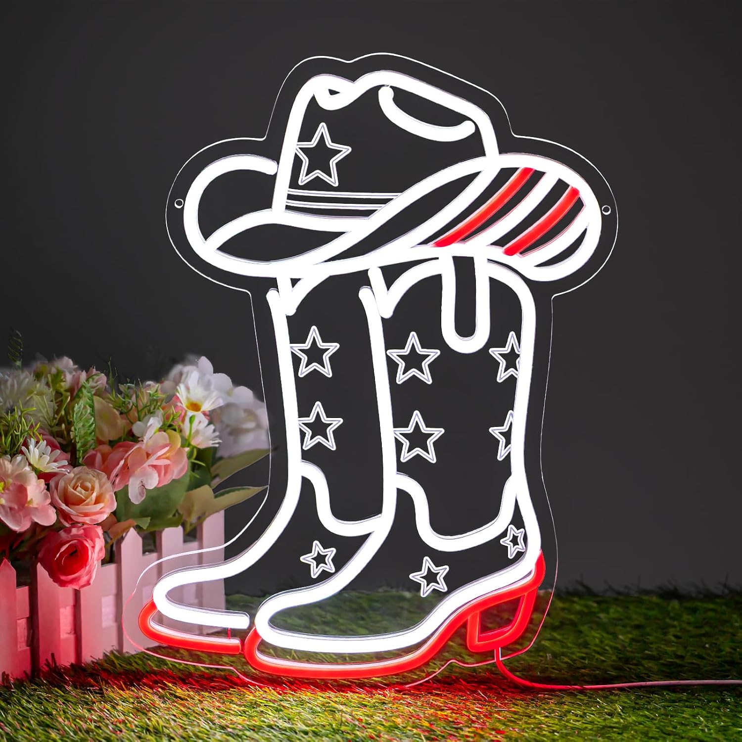 Cowboy Boots and Hat LED Neon  - Boots review and price