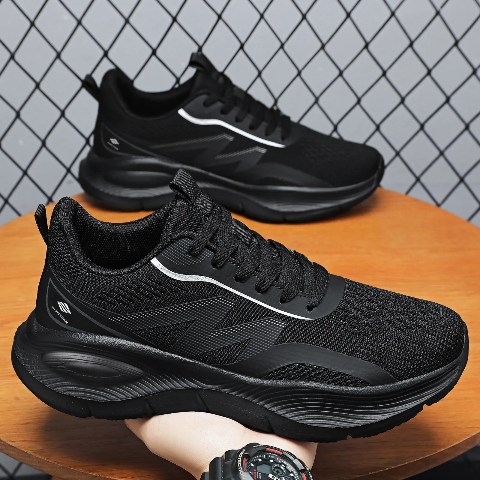 Men Mesh Running Sneakers Ligh - Shock Absorbing Gym Trainers review and price